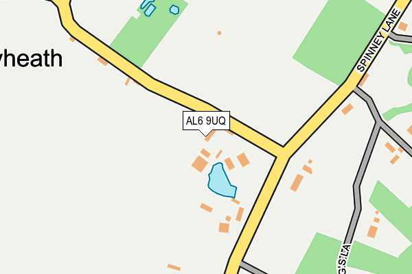 AL6 9UQ map - OS OpenMap – Local (Ordnance Survey) AL6 9UQ map - OS OpenMap – Local (Ordnance Survey)