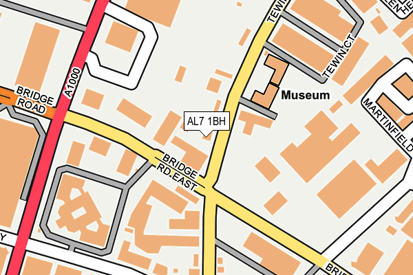 AL7 1BH map - OS OpenMap – Local (Ordnance Survey) AL7 1BH map - OS OpenMap – Local (Ordnance Survey)