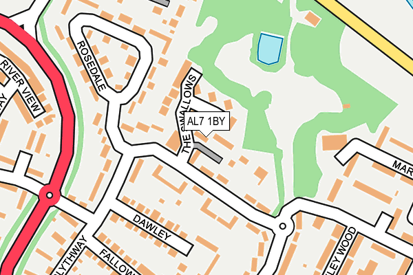 AL7 1BY map - OS OpenMap – Local (Ordnance Survey) AL7 1BY map - OS OpenMap – Local (Ordnance Survey)