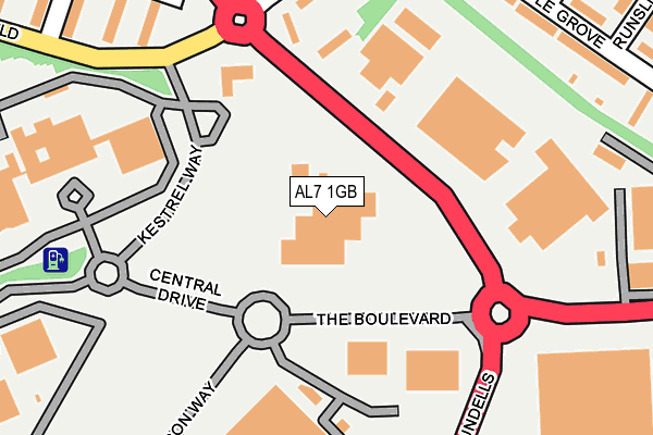 AL7 1GB map - OS OpenMap – Local (Ordnance Survey) AL7 1GB map - OS OpenMap – Local (Ordnance Survey)
