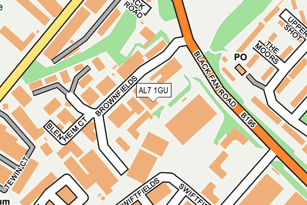 AL7 1GU map - OS OpenMap – Local (Ordnance Survey) AL7 1GU map - OS OpenMap – Local (Ordnance Survey)