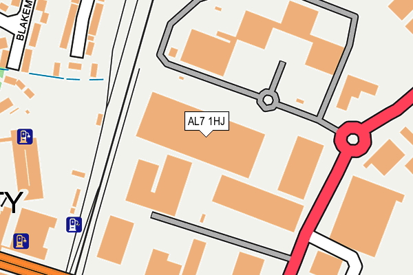 AL7 1HJ map - OS OpenMap – Local (Ordnance Survey) AL7 1HJ map - OS OpenMap – Local (Ordnance Survey)
