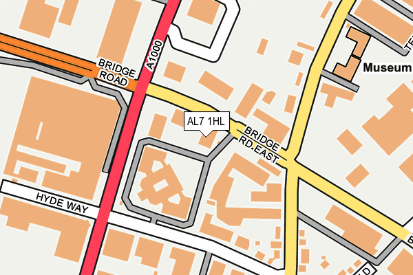 AL7 1HL map - OS OpenMap – Local (Ordnance Survey) AL7 1HL map - OS OpenMap – Local (Ordnance Survey)