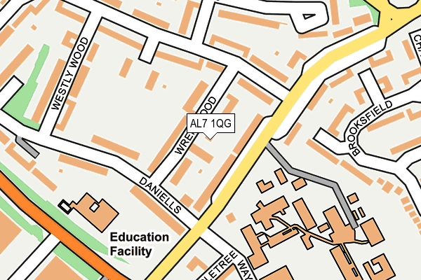 AL7 1QG map - OS OpenMap – Local (Ordnance Survey) AL7 1QG map - OS OpenMap – Local (Ordnance Survey)