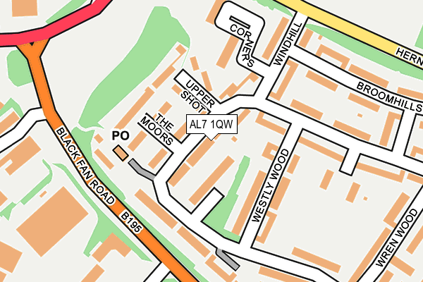 AL7 1QW map - OS OpenMap – Local (Ordnance Survey) AL7 1QW map - OS OpenMap – Local (Ordnance Survey)
