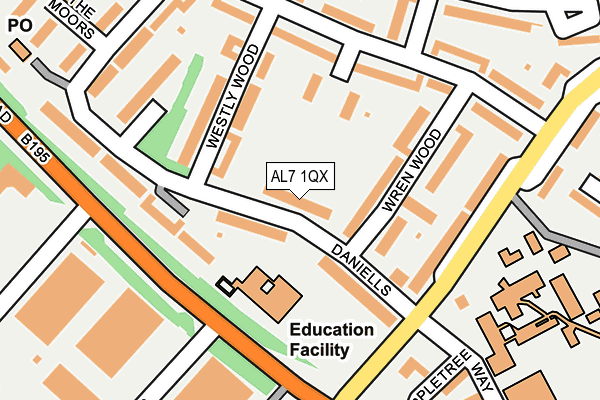 AL7 1QX map - OS OpenMap – Local (Ordnance Survey) AL7 1QX map - OS OpenMap – Local (Ordnance Survey)