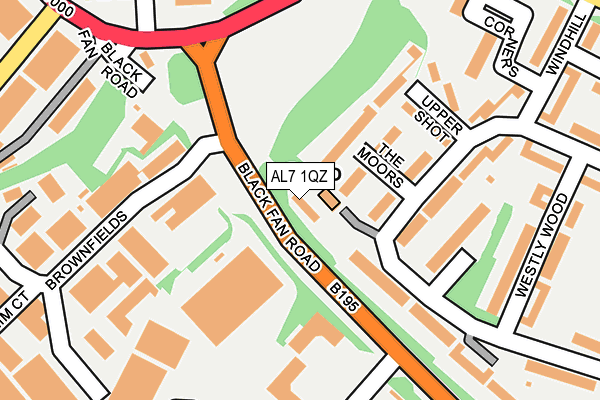 AL7 1QZ map - OS OpenMap – Local (Ordnance Survey) AL7 1QZ map - OS OpenMap – Local (Ordnance Survey)