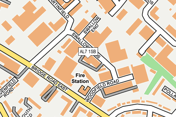 AL7 1SB map - OS OpenMap – Local (Ordnance Survey) AL7 1SB map - OS OpenMap – Local (Ordnance Survey)