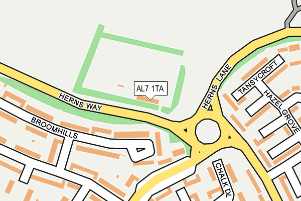AL7 1TA map - OS OpenMap – Local (Ordnance Survey) AL7 1TA map - OS OpenMap – Local (Ordnance Survey)