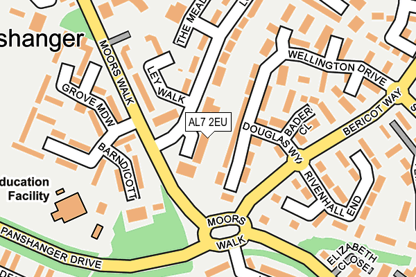 AL7 2EU map - OS OpenMap – Local (Ordnance Survey) AL7 2EU map - OS OpenMap – Local (Ordnance Survey)