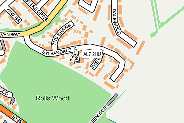AL7 2HU map - OS OpenMap – Local (Ordnance Survey) AL7 2HU map - OS OpenMap – Local (Ordnance Survey)