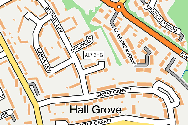 AL7 3HG map - OS OpenMap – Local (Ordnance Survey) AL7 3HG map - OS OpenMap – Local (Ordnance Survey)