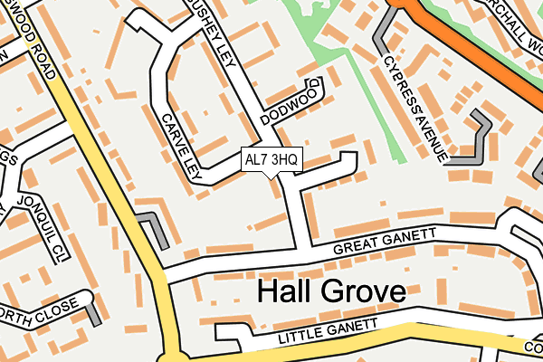 AL7 3HQ map - OS OpenMap – Local (Ordnance Survey) AL7 3HQ map - OS OpenMap – Local (Ordnance Survey)