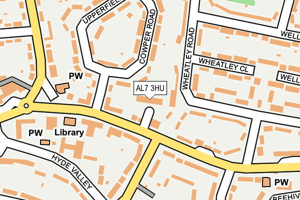 AL7 3HU map - OS OpenMap – Local (Ordnance Survey) AL7 3HU map - OS OpenMap – Local (Ordnance Survey)