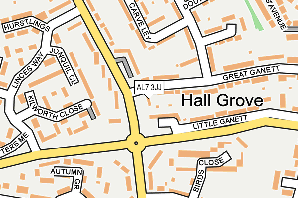AL7 3JJ map - OS OpenMap – Local (Ordnance Survey) AL7 3JJ map - OS OpenMap – Local (Ordnance Survey)