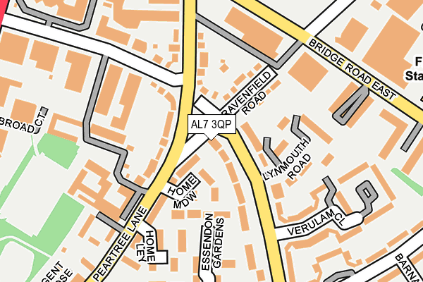 AL7 3QP map - OS OpenMap – Local (Ordnance Survey) AL7 3QP map - OS OpenMap – Local (Ordnance Survey)