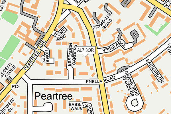 AL7 3QR map - OS OpenMap – Local (Ordnance Survey) AL7 3QR map - OS OpenMap – Local (Ordnance Survey)