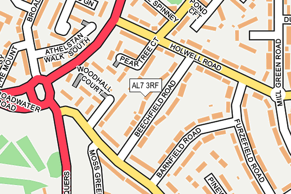 AL7 3RF map - OS OpenMap – Local (Ordnance Survey) AL7 3RF map - OS OpenMap – Local (Ordnance Survey)