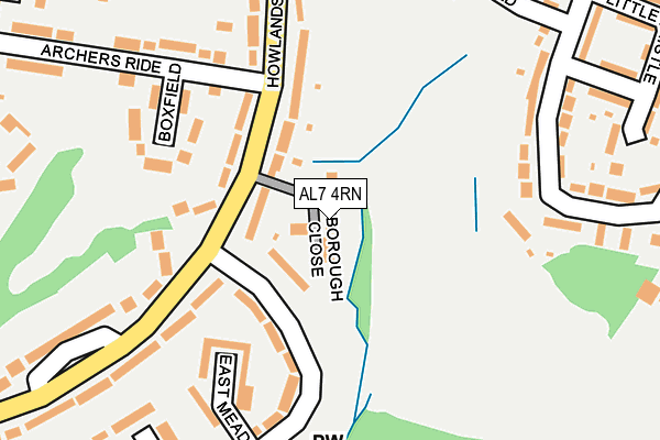 AL7 4RN map - OS OpenMap – Local (Ordnance Survey) AL7 4RN map - OS OpenMap – Local (Ordnance Survey)