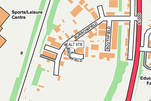 AL7 4TB map - OS OpenMap – Local (Ordnance Survey) AL7 4TB map - OS OpenMap – Local (Ordnance Survey)