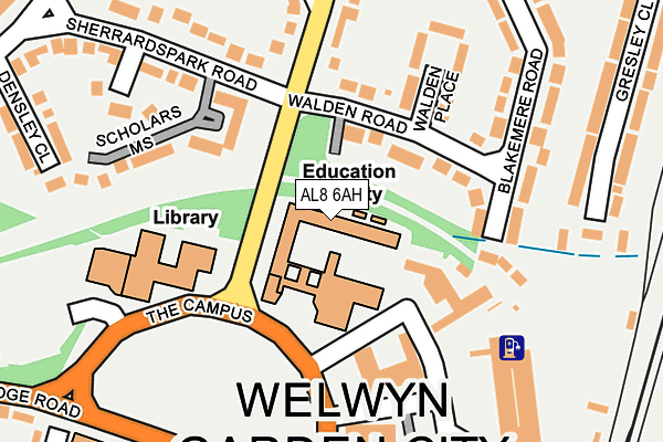 AL8 6AH map - OS OpenMap – Local (Ordnance Survey) AL8 6AH map - OS OpenMap – Local (Ordnance Survey)