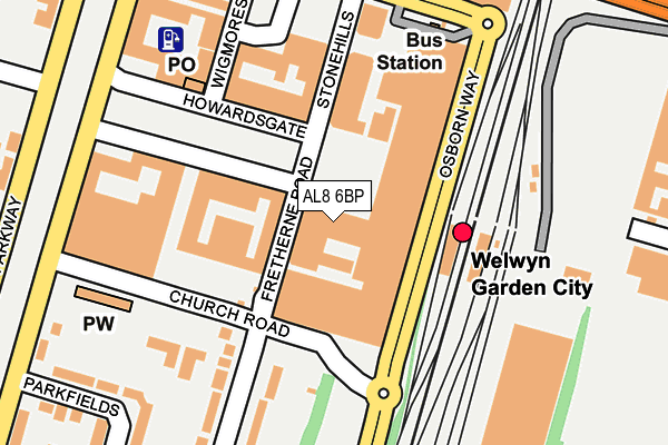 AL8 6BP map - OS OpenMap – Local (Ordnance Survey) AL8 6BP map - OS OpenMap – Local (Ordnance Survey)