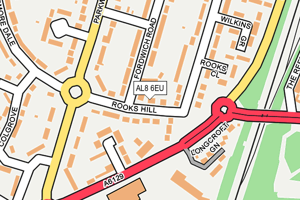 AL8 6EU map - OS OpenMap – Local (Ordnance Survey) AL8 6EU map - OS OpenMap – Local (Ordnance Survey)