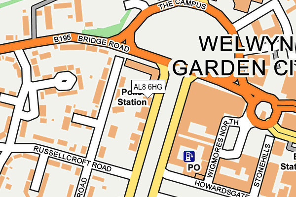 AL8 6HG map - OS OpenMap – Local (Ordnance Survey) AL8 6HG map - OS OpenMap – Local (Ordnance Survey)