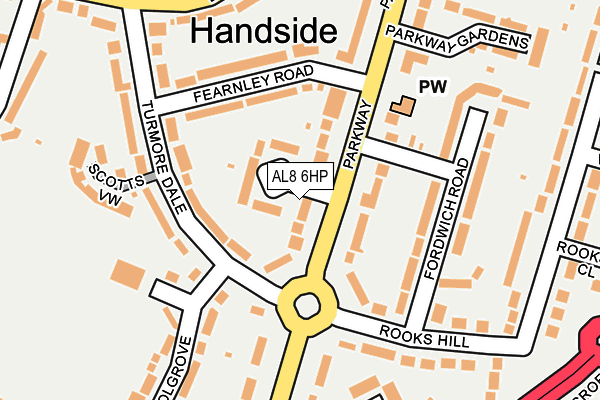 AL8 6HP map - OS OpenMap – Local (Ordnance Survey) AL8 6HP map - OS OpenMap – Local (Ordnance Survey)