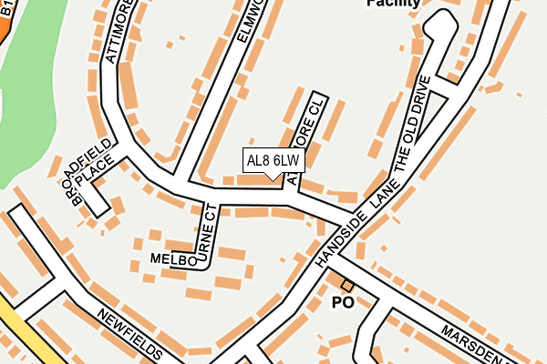 AL8 6LW map - OS OpenMap – Local (Ordnance Survey) AL8 6LW map - OS OpenMap – Local (Ordnance Survey)