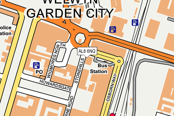 AL8 6NQ map - OS OpenMap – Local (Ordnance Survey)