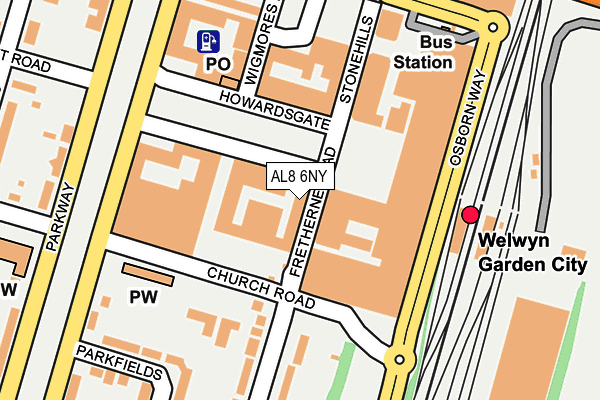 AL8 6NY map - OS OpenMap – Local (Ordnance Survey) AL8 6NY map - OS OpenMap – Local (Ordnance Survey)