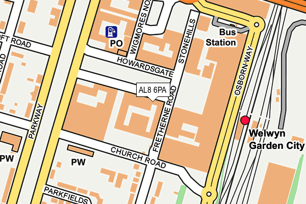 AL8 6PA map - OS OpenMap – Local (Ordnance Survey) AL8 6PA map - OS OpenMap – Local (Ordnance Survey)