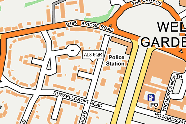 AL8 6QR map - OS OpenMap – Local (Ordnance Survey)