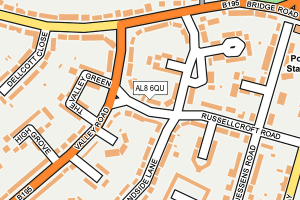 AL8 6QU map - OS OpenMap – Local (Ordnance Survey) AL8 6QU map - OS OpenMap – Local (Ordnance Survey)