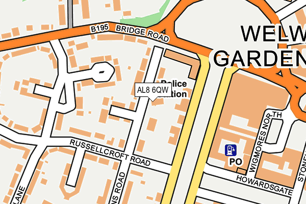 AL8 6QW map - OS OpenMap – Local (Ordnance Survey) AL8 6QW map - OS OpenMap – Local (Ordnance Survey)