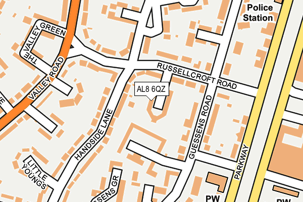 AL8 6QZ map - OS OpenMap – Local (Ordnance Survey) AL8 6QZ map - OS OpenMap – Local (Ordnance Survey)