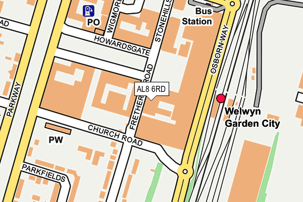 AL8 6RD map - OS OpenMap – Local (Ordnance Survey) AL8 6RD map - OS OpenMap – Local (Ordnance Survey)
