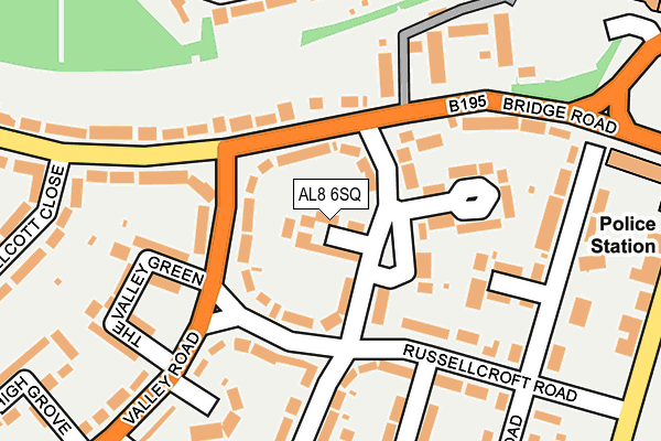 AL8 6SQ map - OS OpenMap – Local (Ordnance Survey)