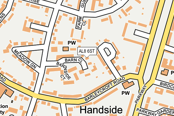 AL8 6ST map - OS OpenMap – Local (Ordnance Survey) AL8 6ST map - OS OpenMap – Local (Ordnance Survey)