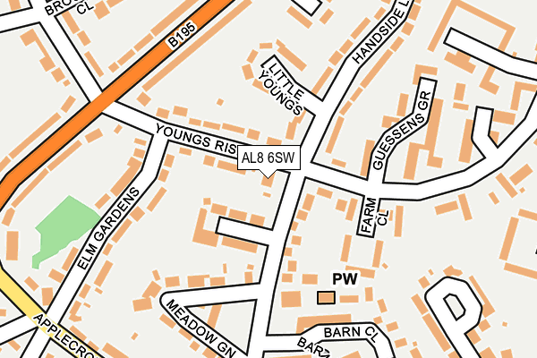 AL8 6SW map - OS OpenMap – Local (Ordnance Survey) AL8 6SW map - OS OpenMap – Local (Ordnance Survey)