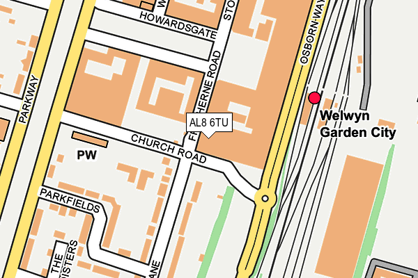AL8 6TU map - OS OpenMap – Local (Ordnance Survey) AL8 6TU map - OS OpenMap – Local (Ordnance Survey)