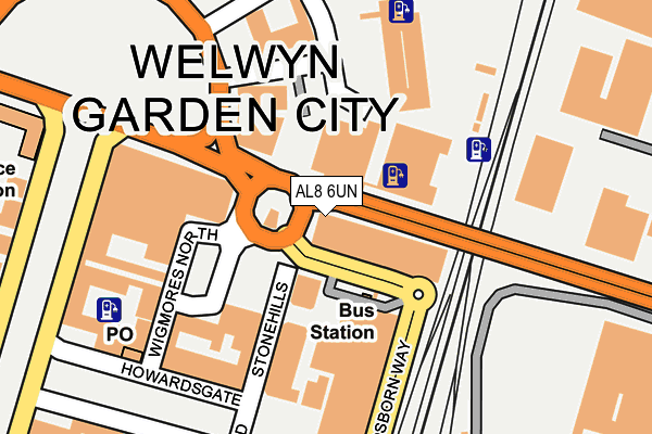 AL8 6UN map - OS OpenMap – Local (Ordnance Survey)