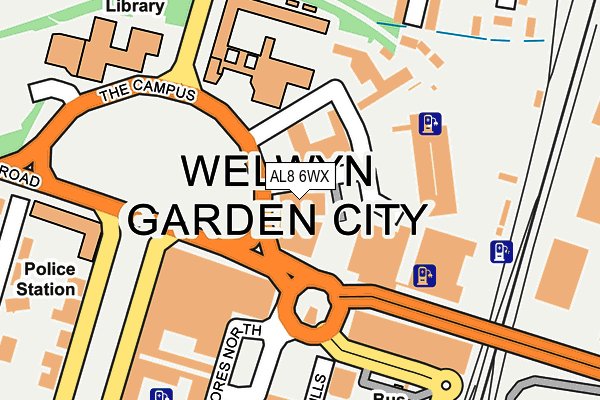 AL8 6WX map - OS OpenMap – Local (Ordnance Survey) AL8 6WX map - OS OpenMap – Local (Ordnance Survey)