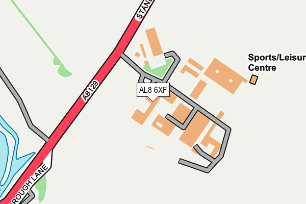 AL8 6XF map - OS OpenMap – Local (Ordnance Survey) AL8 6XF map - OS OpenMap – Local (Ordnance Survey)