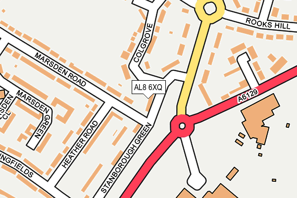 AL8 6XQ map - OS OpenMap – Local (Ordnance Survey) AL8 6XQ map - OS OpenMap – Local (Ordnance Survey)