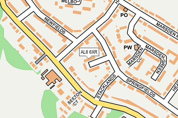AL8 6XR map - OS OpenMap – Local (Ordnance Survey) AL8 6XR map - OS OpenMap – Local (Ordnance Survey)