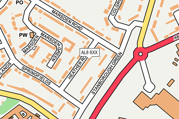 AL8 6XX map - OS OpenMap – Local (Ordnance Survey) AL8 6XX map - OS OpenMap – Local (Ordnance Survey)