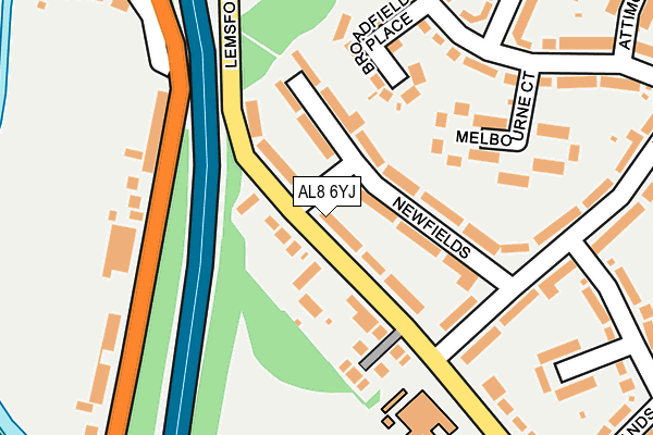 AL8 6YJ map - OS OpenMap – Local (Ordnance Survey) AL8 6YJ map - OS OpenMap – Local (Ordnance Survey)