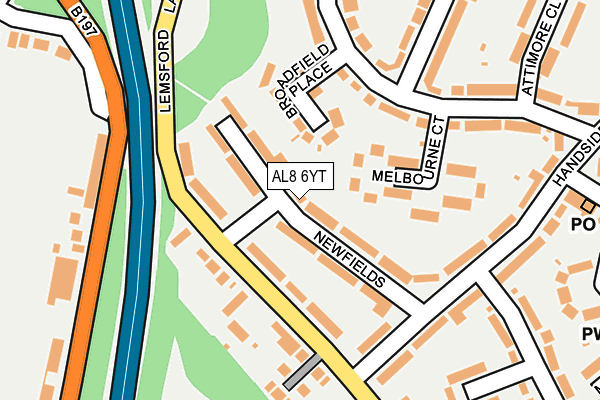 AL8 6YT map - OS OpenMap – Local (Ordnance Survey) AL8 6YT map - OS OpenMap – Local (Ordnance Survey)